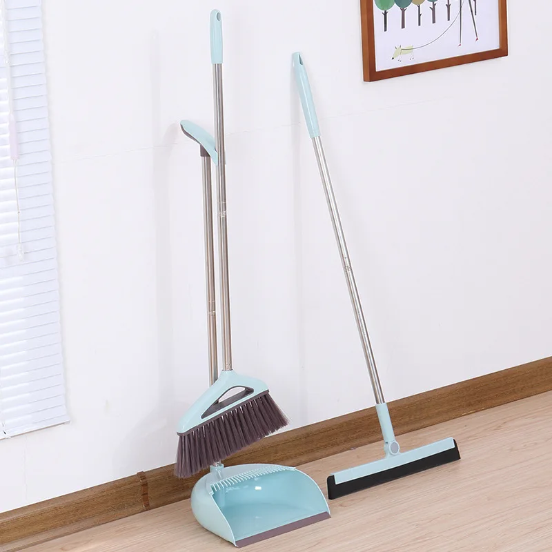 

Broom Dustpan Suit Foldable Household Cleaning Tools Plastic PP Broom Combination Family Soft Hair Clean Dustless Helper Tools