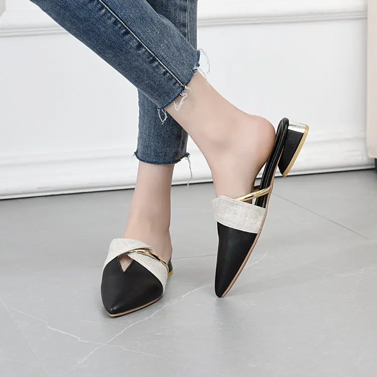 靴 meltthelady pointed fur mule 37 melt the lady pointed toe fur mule 37 白 - メルカリ