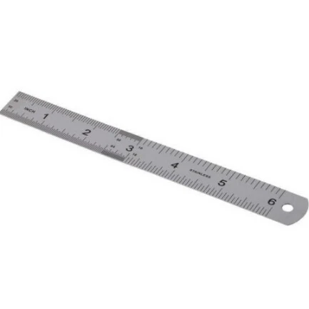 1 pcs Stainless Steel Measuring Straight Ruler Tool  Hot Sale Portable Double Side 15cm 6 inch Rulers Wholesale