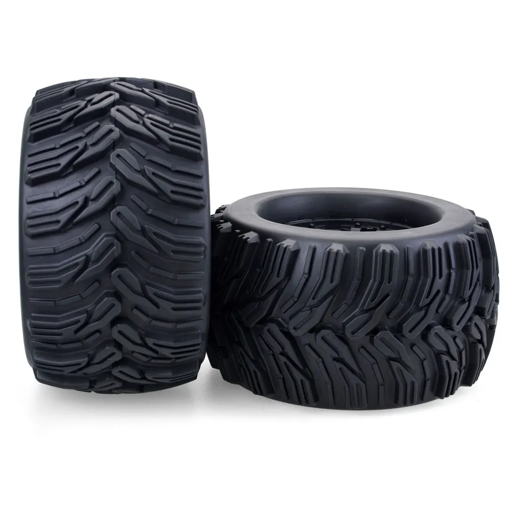 4PCS 170MM 165MM Monster Truck Wheels Rim Tire Set 17mm Hub Hex For 1/8 Off-Road RC Car HPI Redcat Rovan Savage