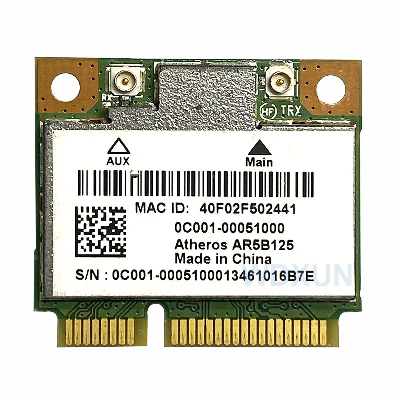 Atheros AR5B125 AR9485 half mini PCIE 2.4G wifi wireless network card 150Mpbs support AMD For DEll ASUS Samsung Acer laptop