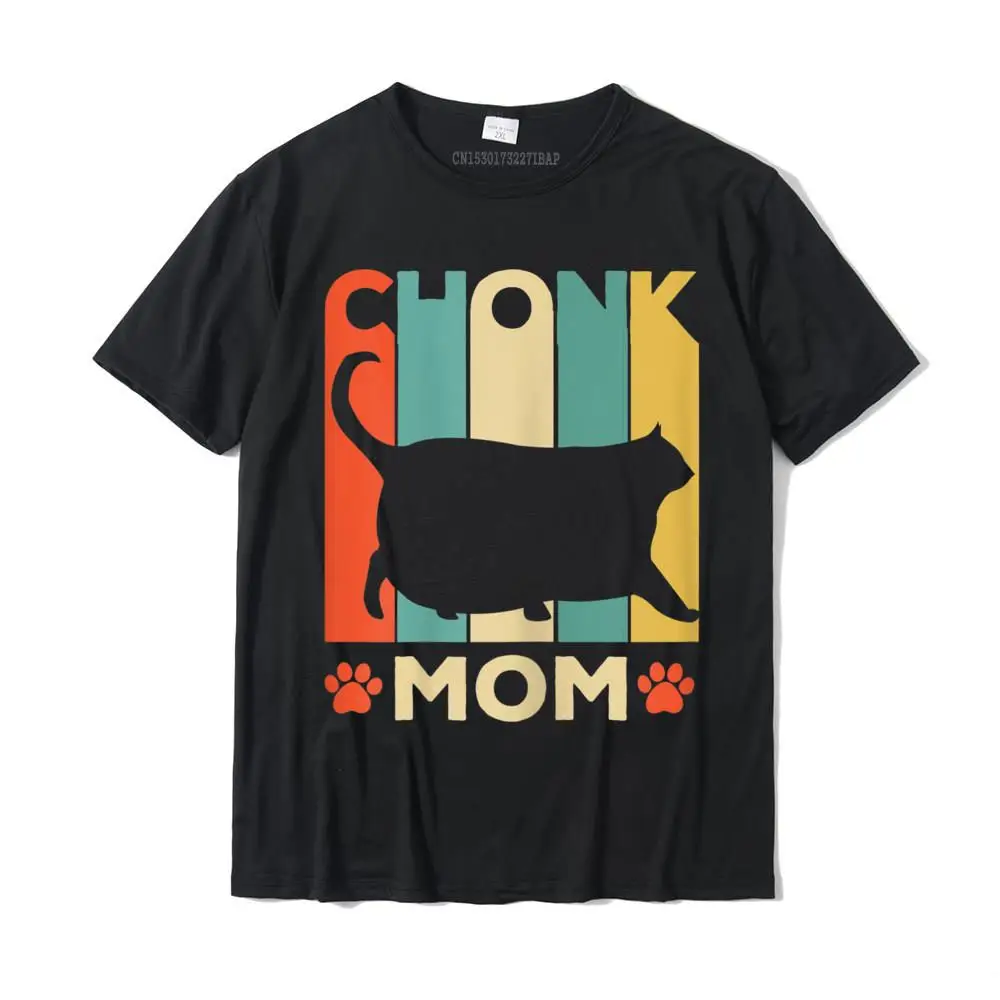 Womens Chonk Mom Funny Chonk Cat Meme Gift T-Shirt Tshirts Tops Shirt Brand Cotton Simple Style Casual Men