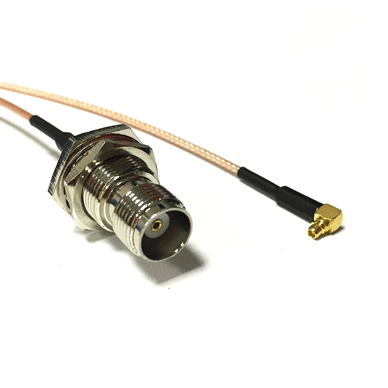 TNC Female Nut Switch MMCX Male Right Angle Pigtail Cable RG316 Wholesale Fast Ship 15CM for WIFI Wireless Modem