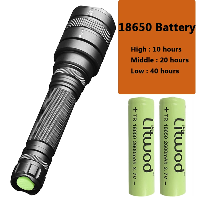 XHP120 Tactical Led Hunting Flashlight 2* 18650 Battery Waterproof Torch Zoomable High Quality XHP90 XHP70 XHP50 Lantern