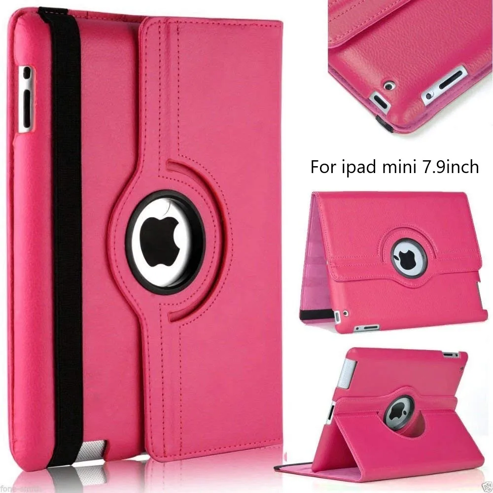 For IPad Mini 1 2 3 360 Degrees Rotating PU Leather Flip Cover Tablet Case F or Pad Mini4 5 7.9