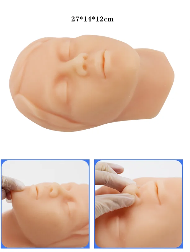 Micro-shaping human head model Silicone simulation facial injection suture skin pad kit dummy