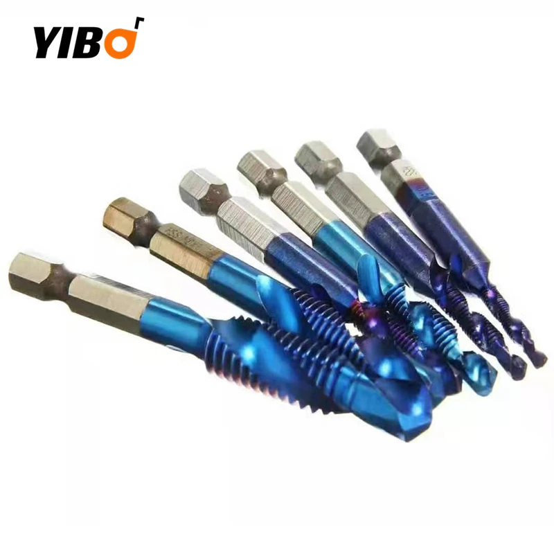 M3-M10 Tap Drill Bits Shank Titanium Coated HSS Drilling Tap Bits Thread Screw Tools Machine Taps