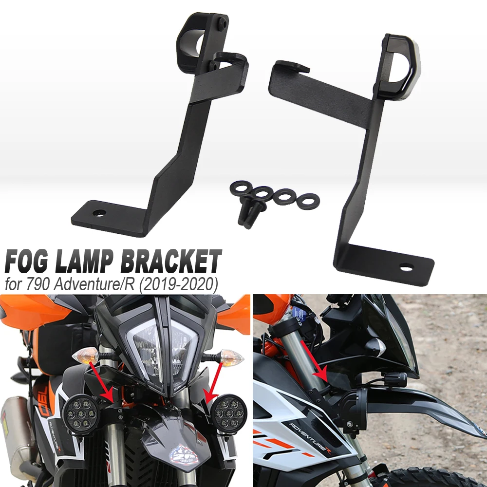 NEW Motorcycle Fog lamp Spotlight Bracket Holder Spot Light Mount FOR 790 Adventure & 790 Adventure R 2019 2020