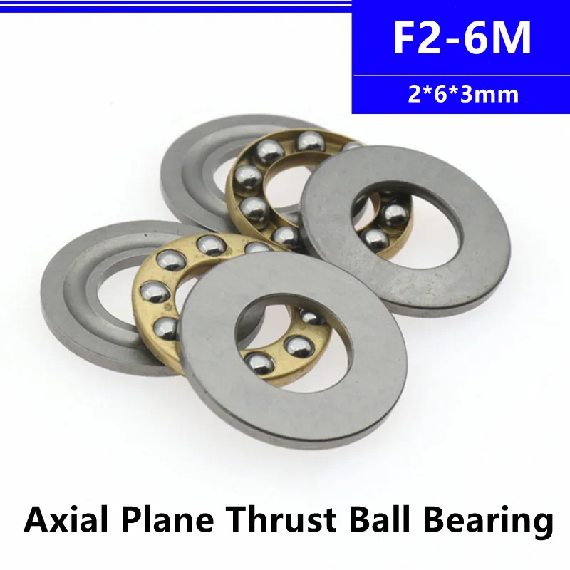 

F2-6M 2x6x3mm Miniature Plane Thrust Axial Metal Ball Bearing 2*6*3 mm