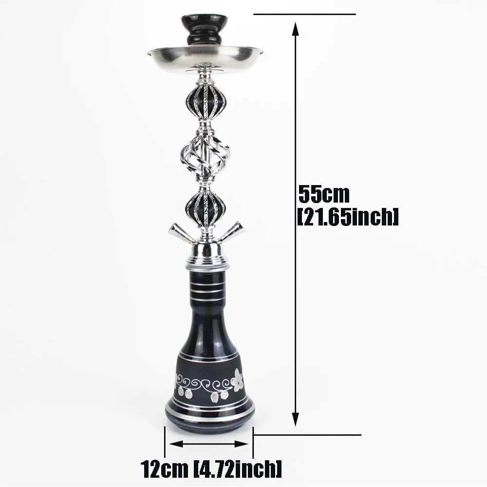 Traditional Hookah with 2 Hose Acrylic Decoration Complete Shiaha Narguile Sheesha Chicha Nargile Cachimbas Classical Hookah set