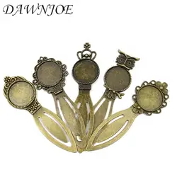 5 Style Mix 20mm Vintage Manual Bookmark Cabochon Tray Base Blank Setting DIY Making Bookmark Jewelry Components