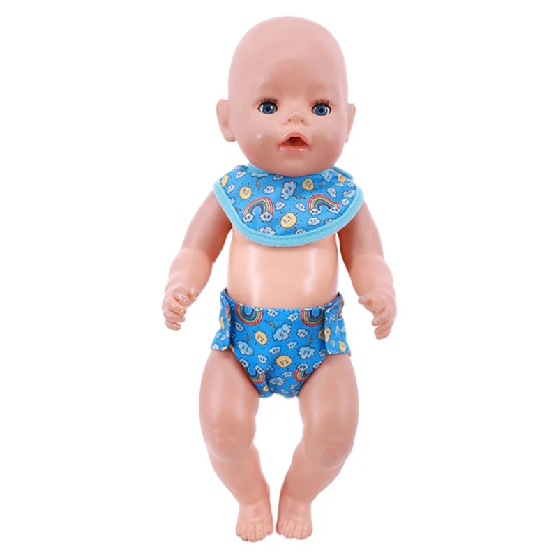 Doll Diapers Cute Underwear Desser Fruit Print For 18 Inch American Doll Girls&43cm Baby Reborn,Our Generation,Accessories Panty