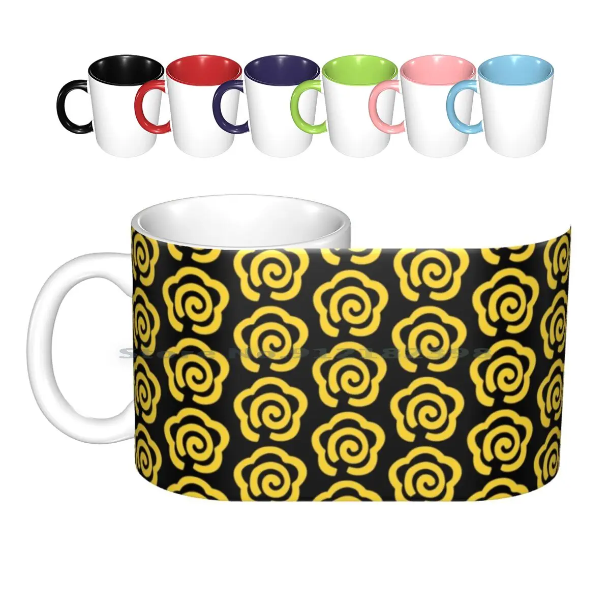 Hanamaru Symbol Ceramic Mugs Coffee Cups Milk Tea Mug Love Live Llsif Llsip Love Live School Idol Festival Love Live School