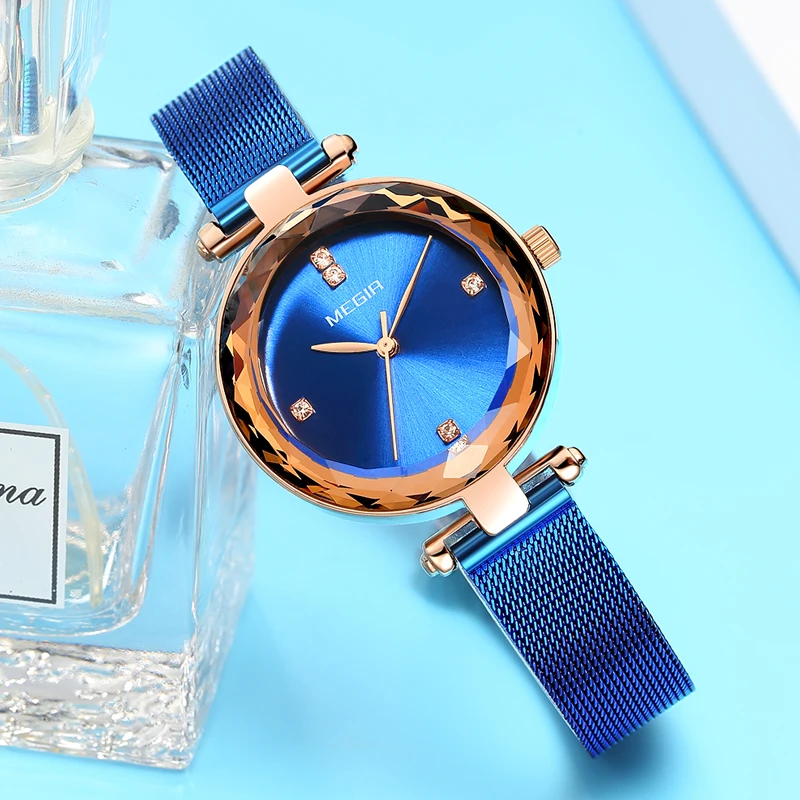 Imagem -05 - Megir Marca de Luxo Relógios Femininos à Prova Impermeável Água Moda Quartzo Senhoras Relógio para Mulher Senhora Relógio de Pulso Relógio Feminino Montre Femme