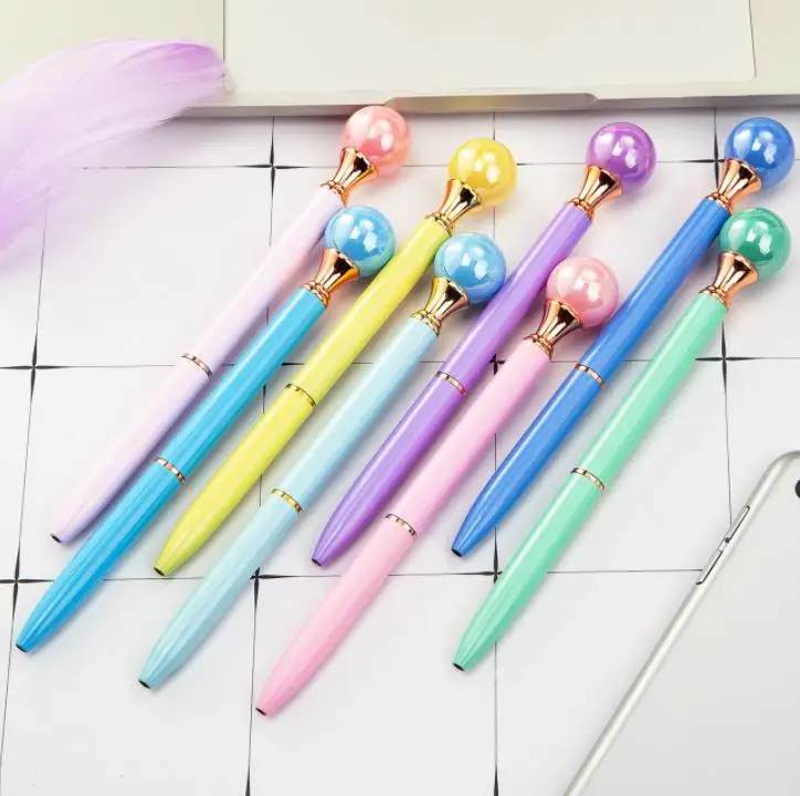 New Arrival Pearl Metal Ballpoint Pens Queens Crutch Pen School Office Supplies Signature Business Pen Student Gift SN3919