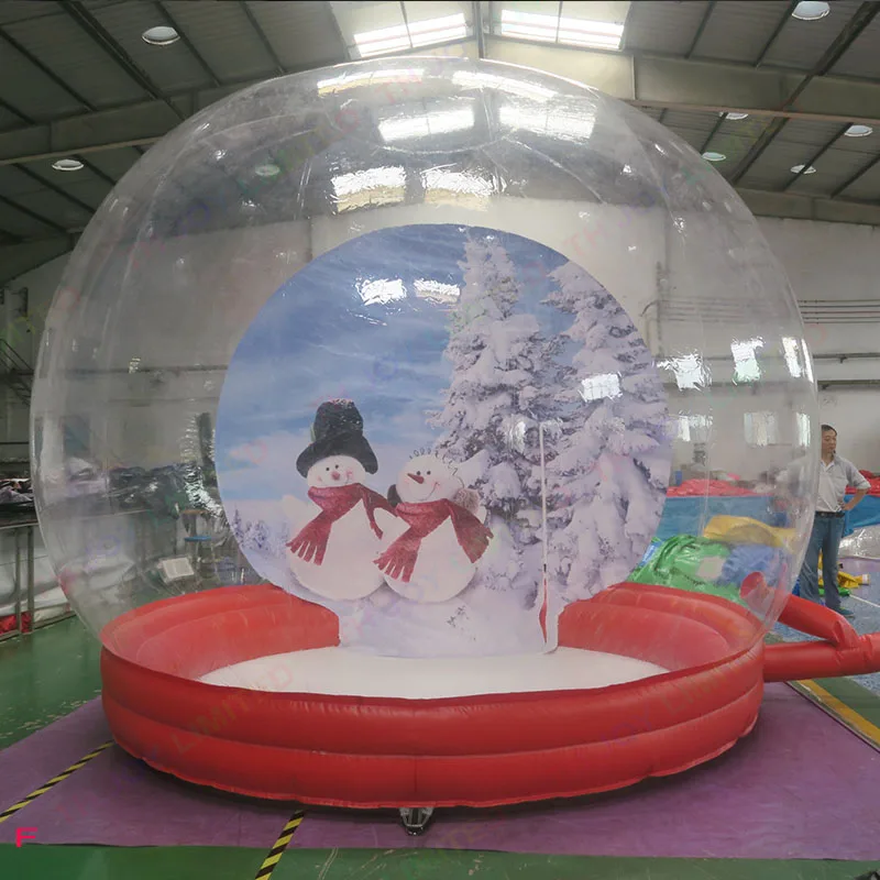 

4x3m new design Christmas Snow Globe,giant Inflatable Snow Globe with tunnel