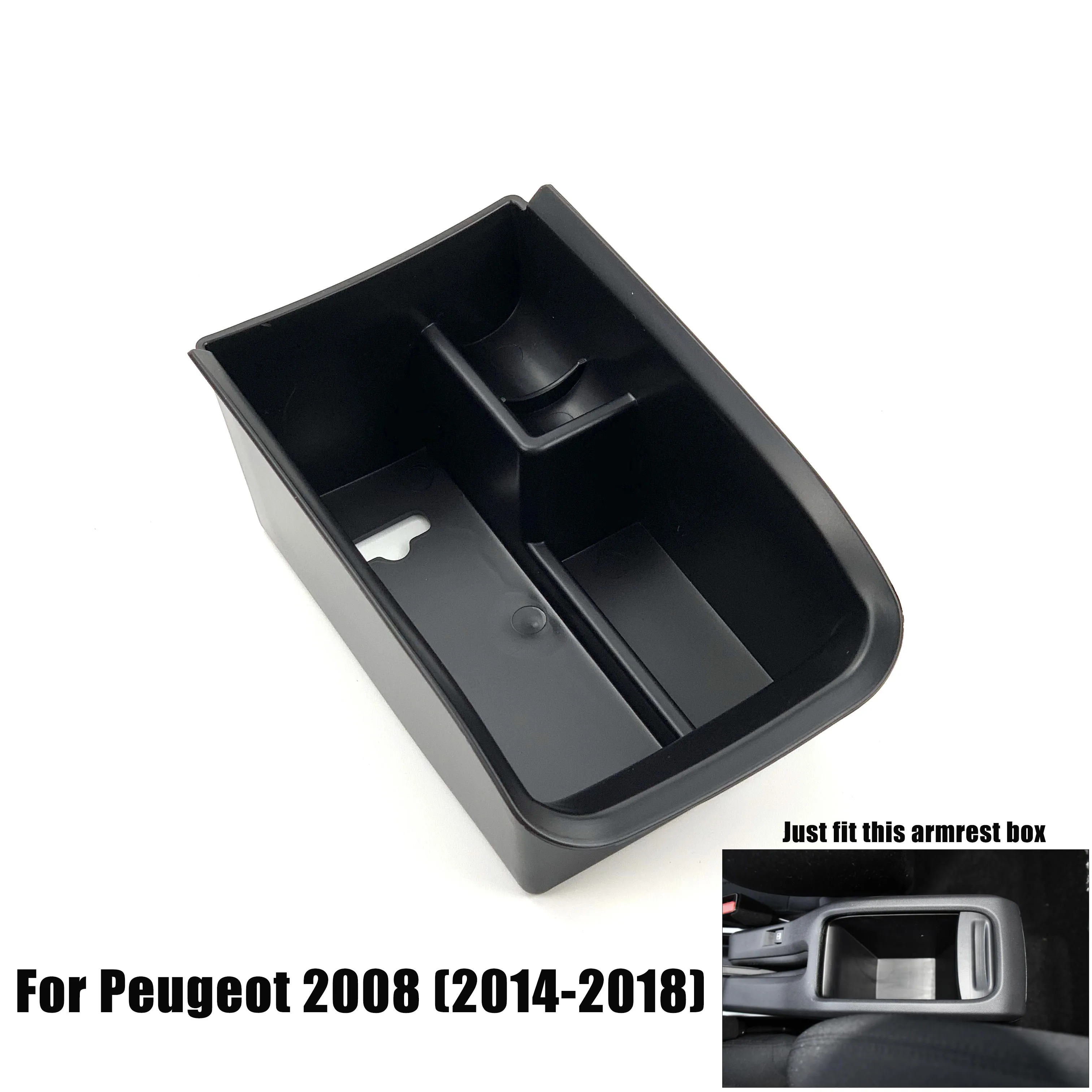 Car Armrest Storage Box For Peugeot 308 408 2008 3008 4008 5008 DS7 Center Console Container Storage Organizer car Accessories