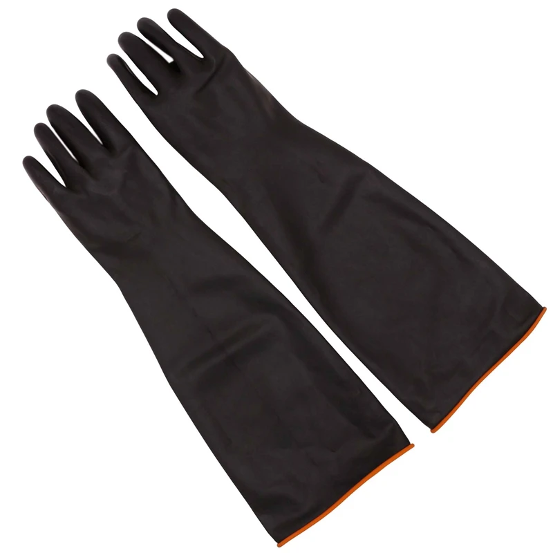 55cm Heavy Duty Chemical Resistant Rubber Glove Homebrew Acid Oil Resistant Latex Gloves For Home Industry Work Safety Gloves