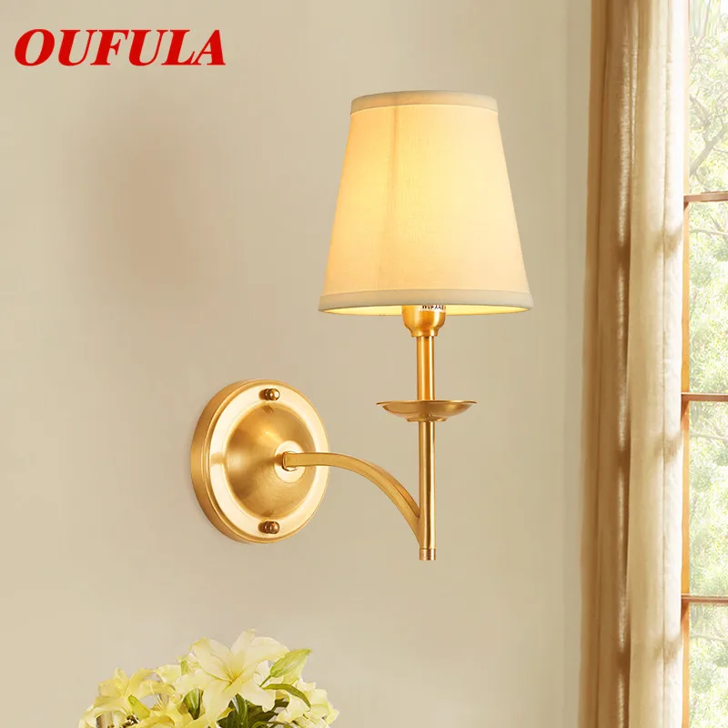 

AOSONG Indoor Wall Lamps Fixture Brass Modern LED Sconce Contemporary Creative Decorative For Home Foyer Bedroom Corridor