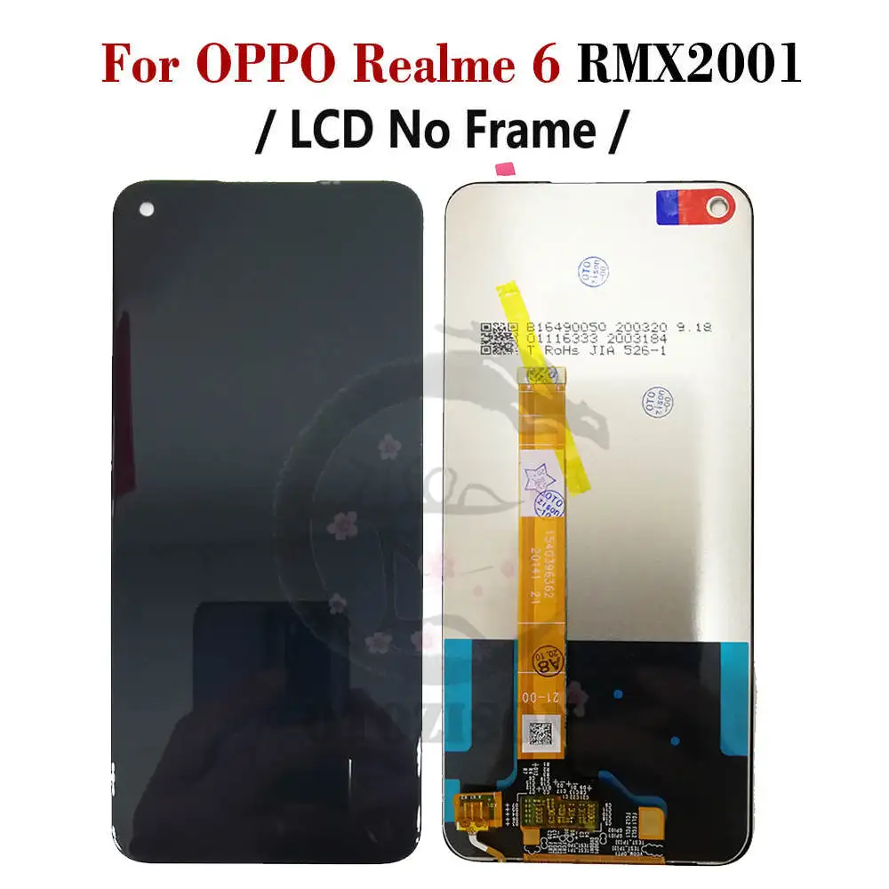 LCD With Frame For OPPO Realme 6 A52 A92 2020 LCD RMX2001 CPH2069 Display Screen Touch Sensor Digitizer Assembly Realme6 Display