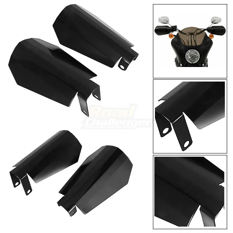 Black Motorcycle Left Right Handguard For Harley Sportster XL1200 XL 883 Dyna Baggers Protector Cover Shade Hand Guard 2PCS