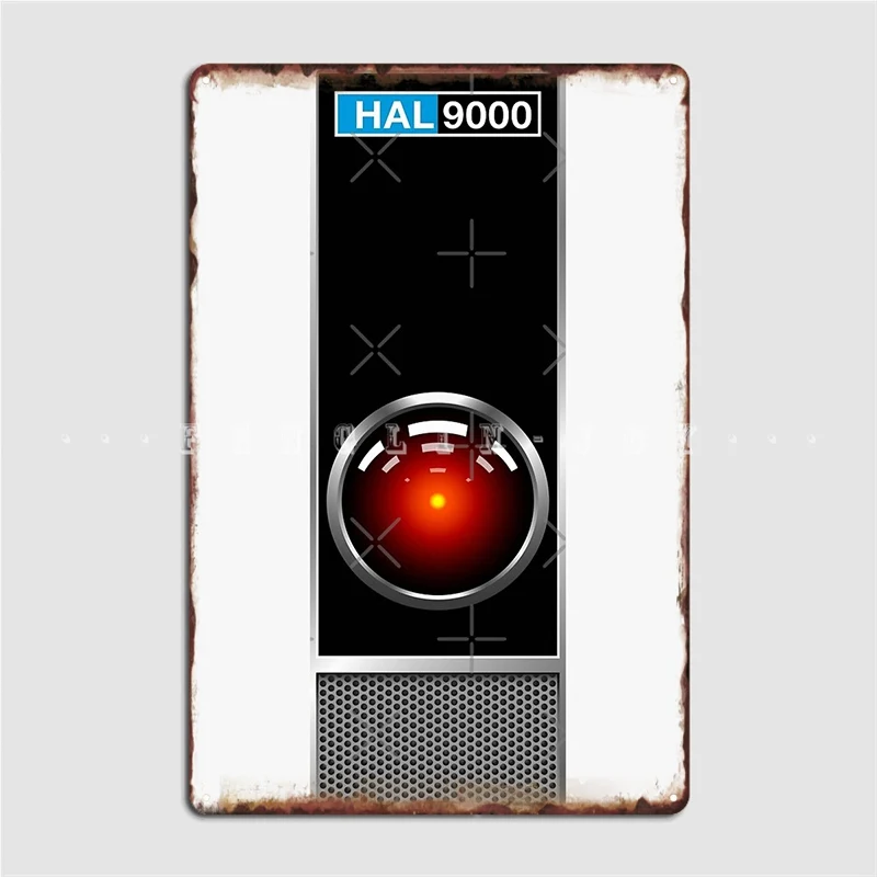 Hal 9000 Panel From 2001 A Space Odysseys Metal Sign Customize Cinema Garage Cave Pub Garage Decoration Tin Sign Posters