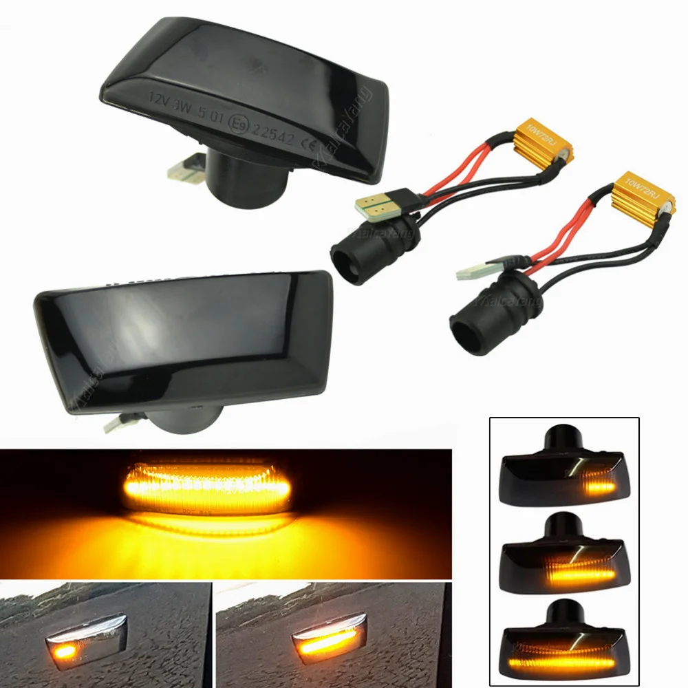 LED Turn Signal Light Dynamic Flowing Side Fender Marker For Cadillac BLS CTS Chevrolet Cruze Aveo T300 Zafira Buick Opel