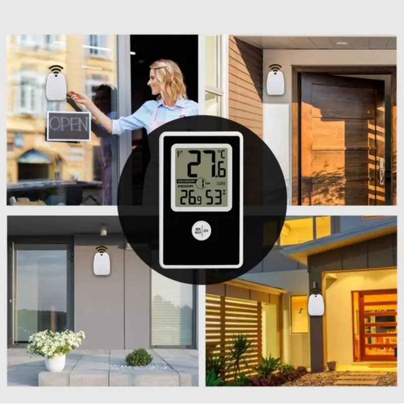 TS-WS-43 Thermometer Hygrometer Tester  Indoor/Outdoor Wireless Weather Station 8 Channels Digital For Home Security