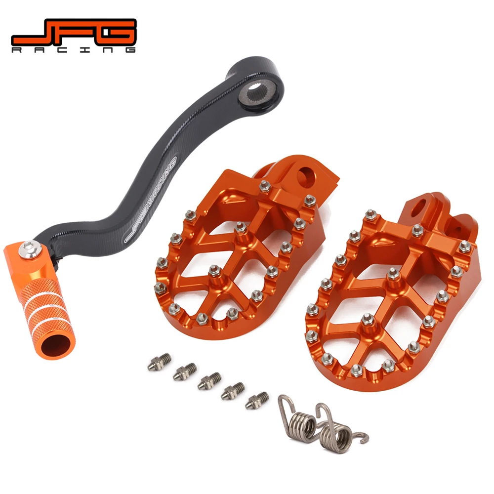Motocyklowe CNC dźwignie zmiany biegów, podnóżki, podpórki pod stopy, pedały, podesty do KTM SX SXF XC XCW XCFW EXC MXC 125 150 250 JFG