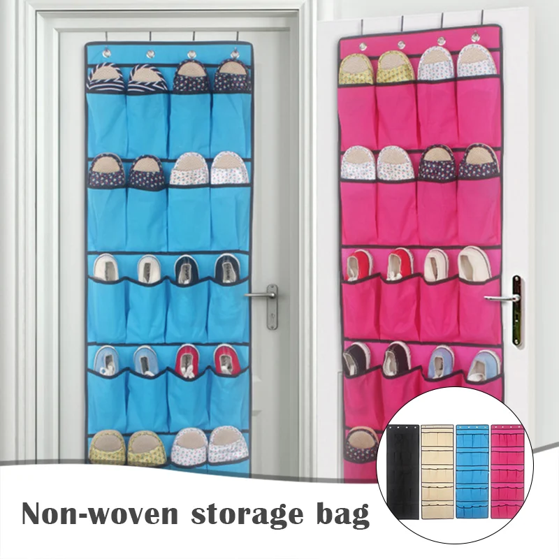 

New Storage Bag With 20 Pockets Hanging Shoes Storage Shoes Bag Washable Wall-Mounted Storage Bag With Hook Drop Shipping