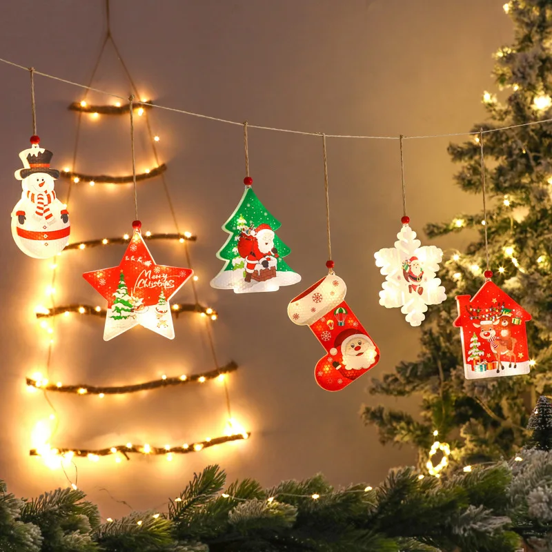 Kerstversiering 2025 Ornamenten Festoen Led Licht Vakantie Verlichting Nieuwjaar 2025 Kerstverlichting Batterij Aangedreven Bruiloft Decor