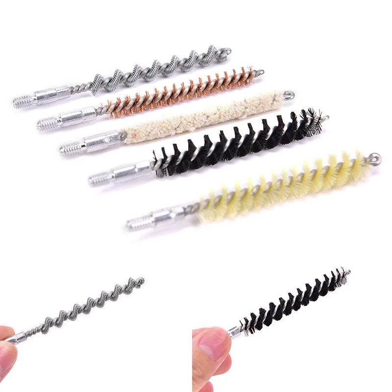 5pcs/lot .22cal/5.56mm .30cal/7.62mm Pistol Rifle Gun Clean Brush Kit Hunting supplies accessories Cleaning tool kit