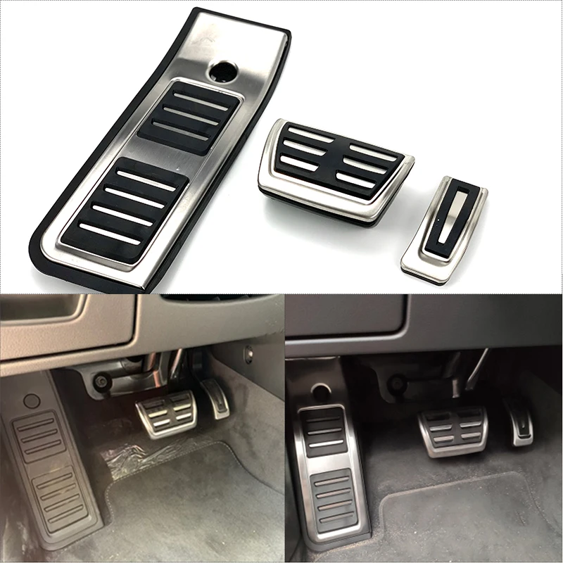 For Audi A6 S6 C8 2018-2020 Accelerator Gas Brake Foot Rest Pedal Cover ad Plate Car Accessories