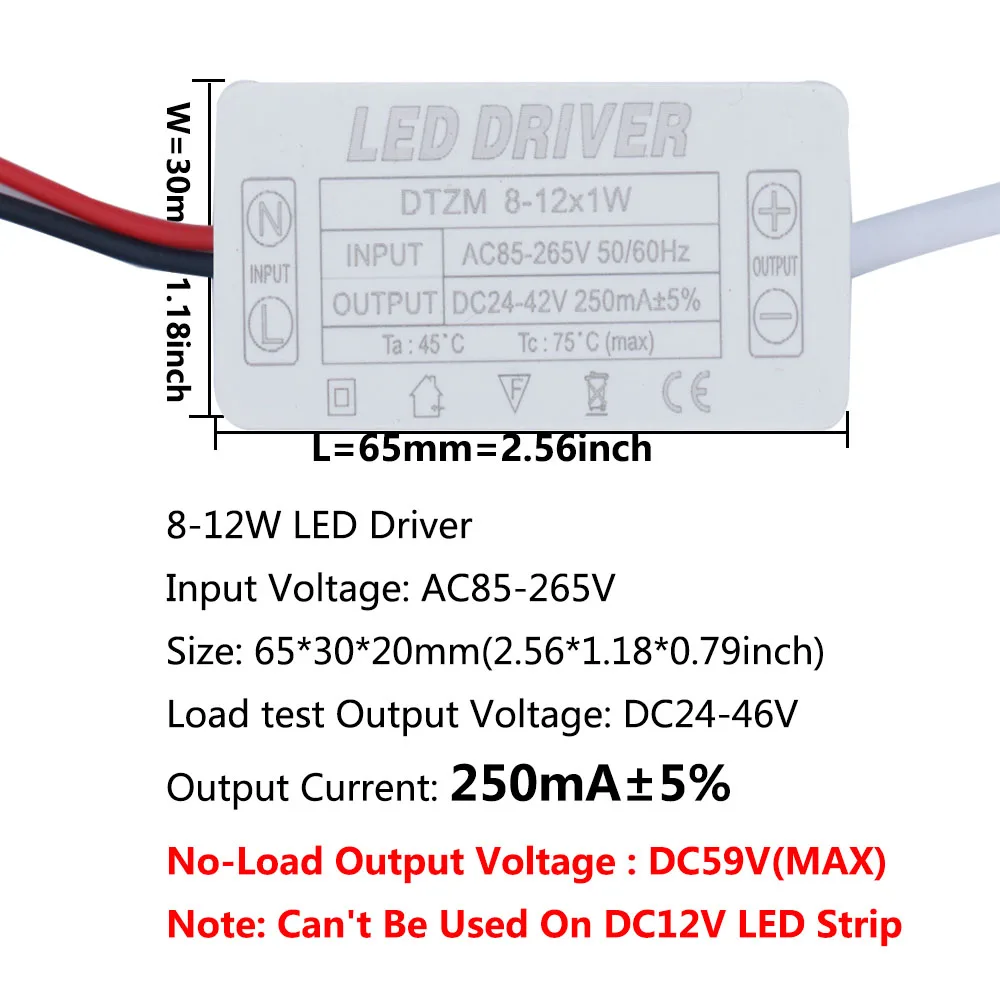 Imagem -05 - Alimentação de Led Transformadores de Iluminação para Luzes Led ma 4w 7w 10w 12w 15w 17w 24w 28w 35w Unidade de