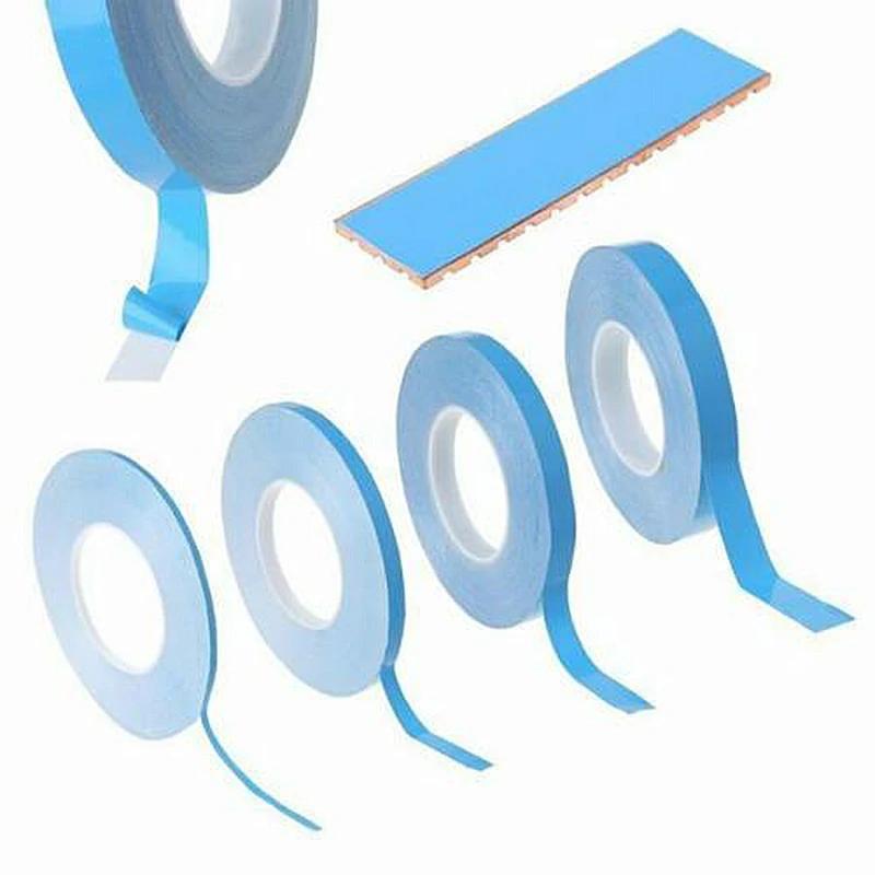 25m Double Side Tape 8mm 10mm 12mm 20mm Width Transfer Thermal Conductive Adhesive Tape For Chip PCB CPU LED Strip Heatsink Tape
