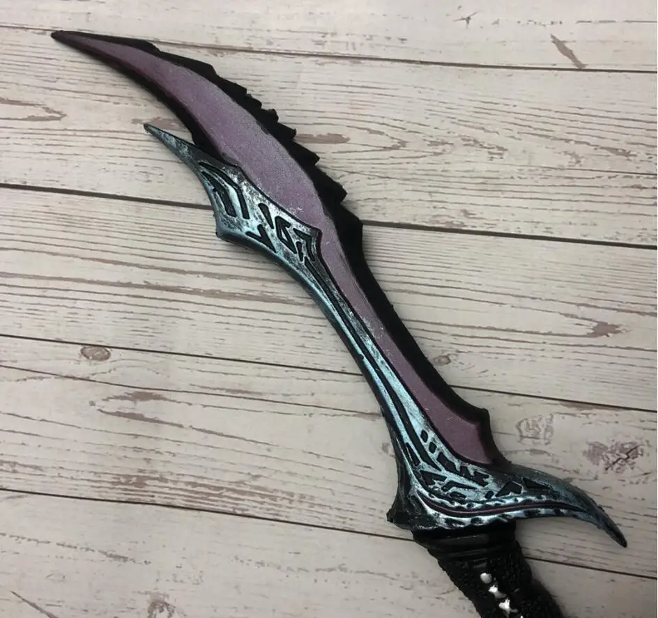 LT 1:1 Cosplay  Anti Mage Scythe of Vyse Elf Weapon Figure Model Halloween Cosplay Prop PU Weapon Kids Role 50