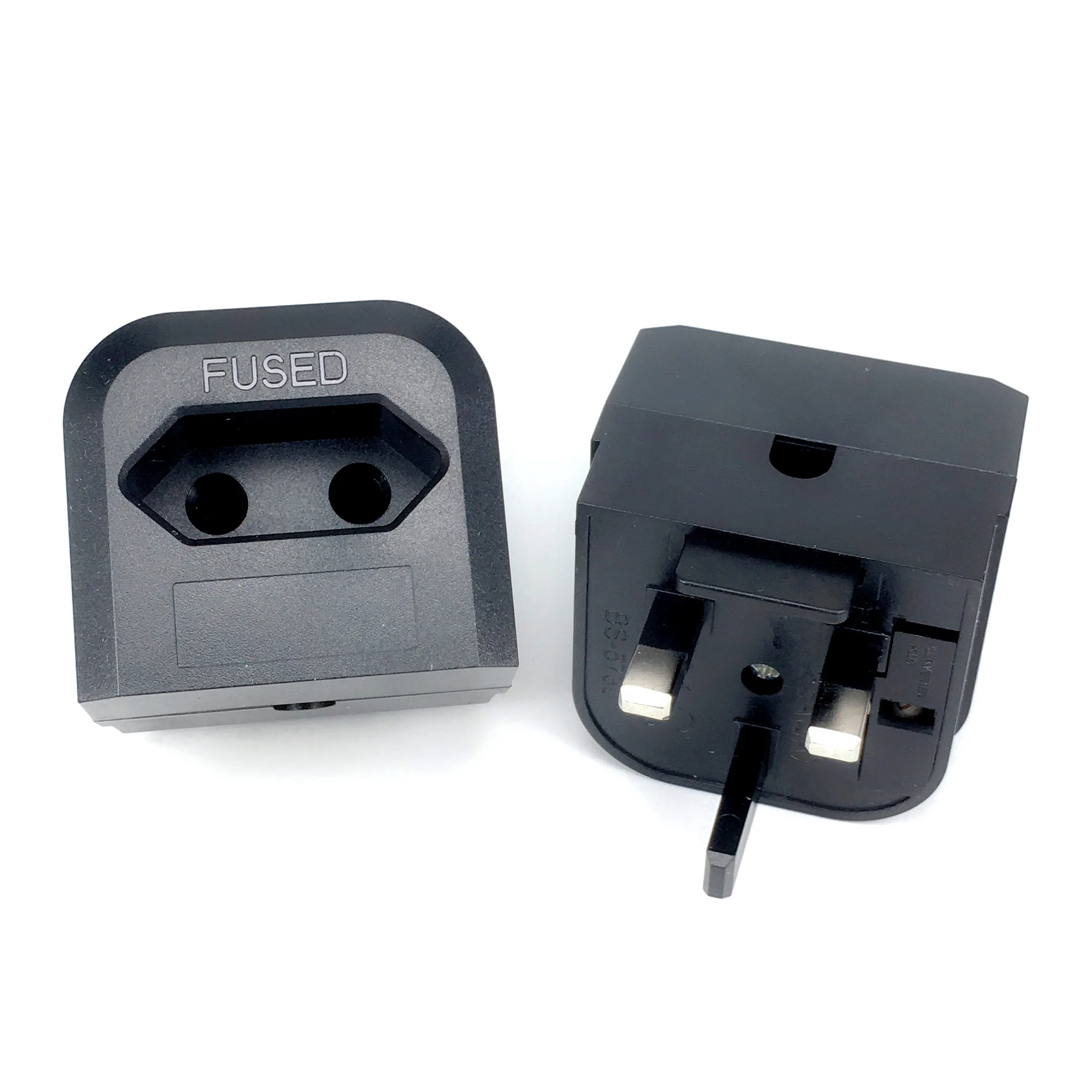 UK Plug Type G Adapter with fuse 13A EU European 2 prong round to UK Singapore Malaysia 3 Pin Conversion Power Adapter safety