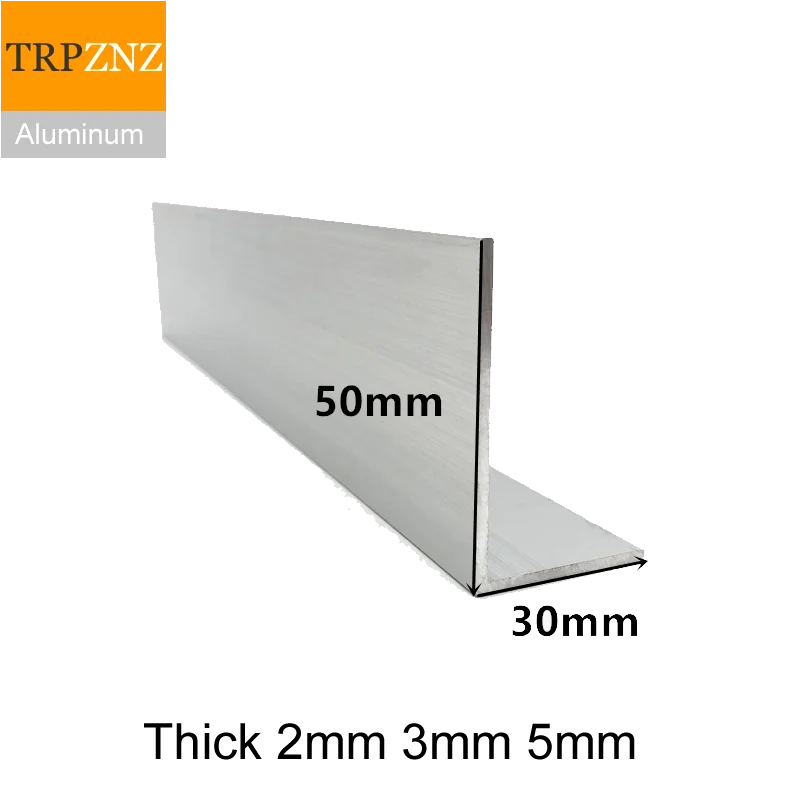 30x50mm,thick 2mm3mm5mm,6063 Right  Angle aluminum,L-shaped aluminum alloy,Aluminum edging triangle profile,Decoration Materials