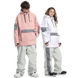 Pull Shoous Imperméable pour Homme et Femme, Vêtement de Snowboard, Veste de Ski Unsex, 15K, Hiver