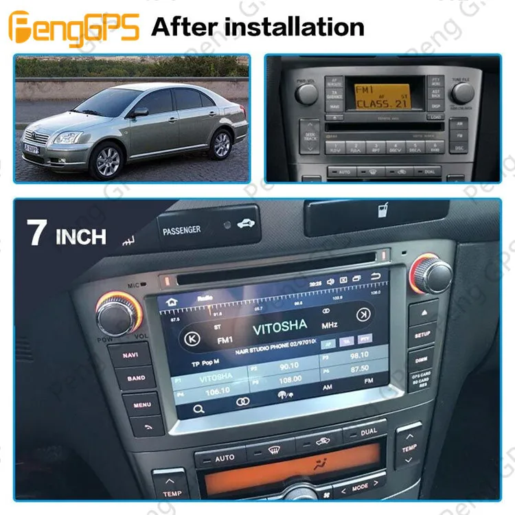 Android Car Radio For Toyota Avensis T25 2003 2004 2005 2006 2007 2008 Stereo DVD Multimedia Autoradio 2DIN GPS Navigation