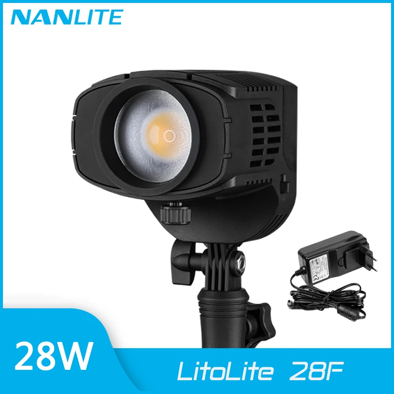 

Nanguang Nanlite Litolite 28F LED COB Light 28W 5600K Dimmable Adjustable Focus Photography Lighting for Studio Camera Spotlight