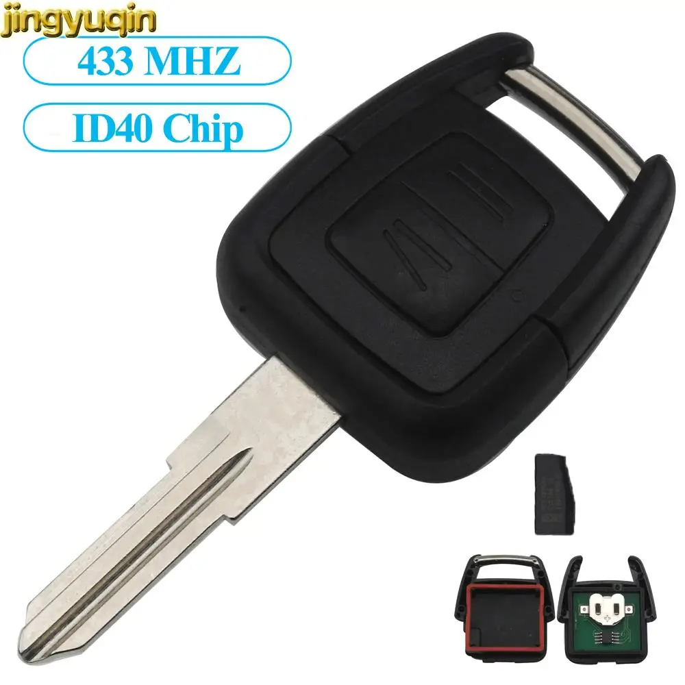 Jingyuqin 2BTNS Smart FOB kluczyk samochodowy ID40 433MHZ dla OPEL VAUXHALL Astra Vectra Zafira Omega Frontera OP1 24424723   HU43/46/100/YM28