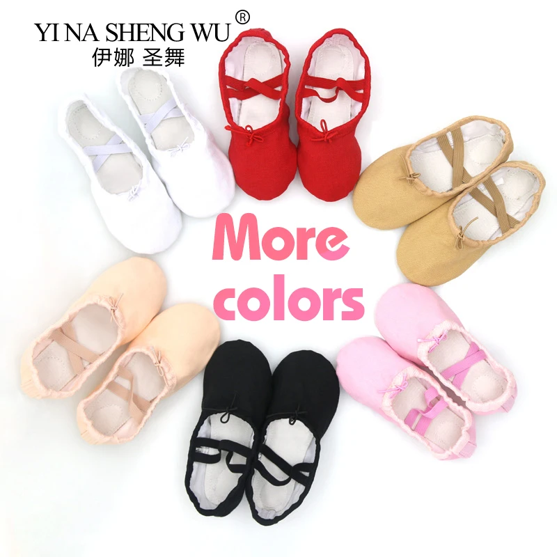 Girls Kids Pointe Shoes Dance Slippers High Quality Ballerina Practice Shoe For Ballet 6 color Ballet Dancer Professional Shoes