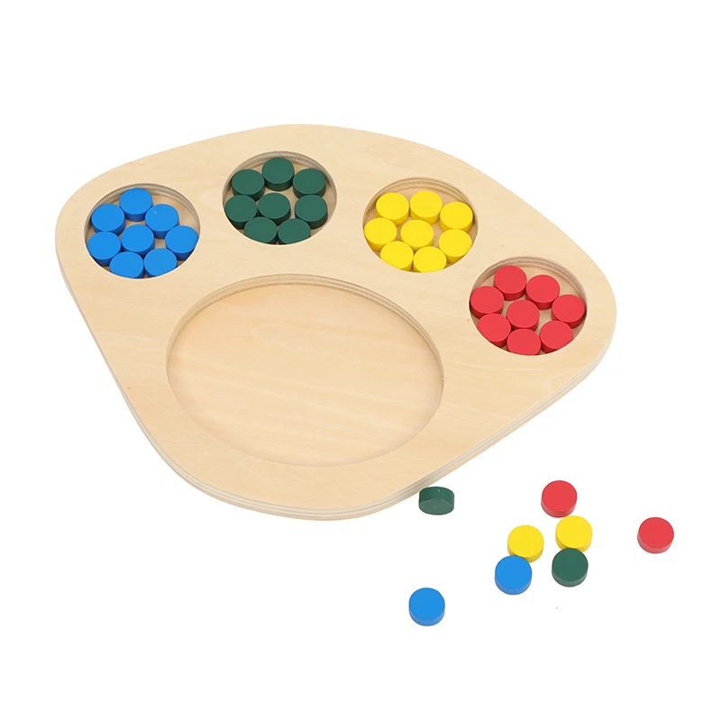 Educational Toys Colors Cognition N Sorting Game Montessori Sorting Tray Toddler Activities for Hand-Eye Coordination Practice