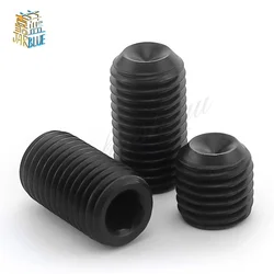 (50 sztuk/partia) M2,M2, 5,M3,M4 * L = 3,4,5,6,8,10 stal stopowa klasy 12.9 DIN916 wysoka wytrzymałość puchar punkt zestaw wkręt dociskowy