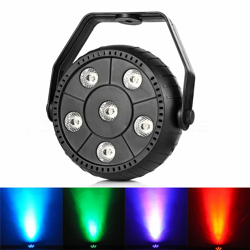 

New Mini LED Stage Lights for Home 6 RGB PAR 18W LED DMX Stage Lighting Bar KTV Wedding Light Led Flat for DJ Disco Party