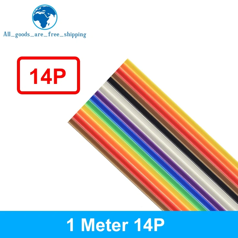 1/3 Meter 10P/12P/14P/16P/20P/26P/34P/40P/50P 1,27 mm Rastermaß Farbiges Flachbandkabel für DuPont-Draht für FC für Dupont-Stecker – Detail 4