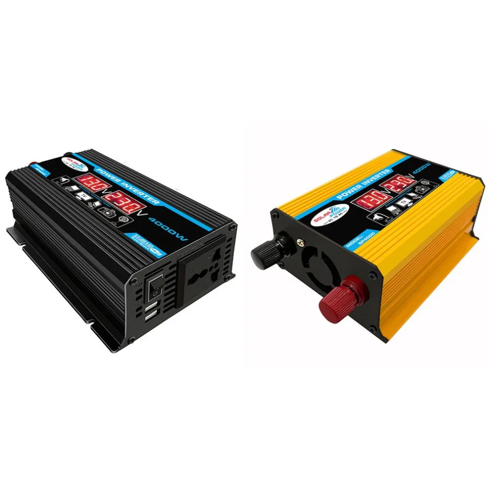 Convertidor Inversor De Corriente De 4000 W, 12 V, 220 V, 4 | Meses sin interés