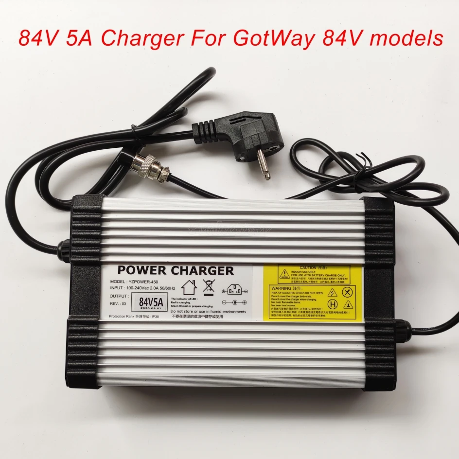 

fast charger Electric unicycle 84V 5A charger GotWay Nikola Msuper X Monster Quick charger fit to GotWay all 84V model EUC