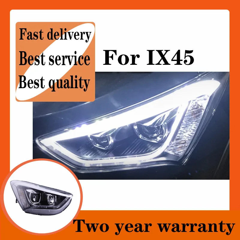 

For Hyundai ix45 Santa fe Santafe LED Headlight 2013-2016 Head Lamp DRL Signal Projector Lens Automotive